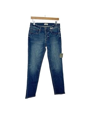 Oliver Logan Chester Slim Straight Jeans Dark Aged Vintage Button Fly Sz 27 New